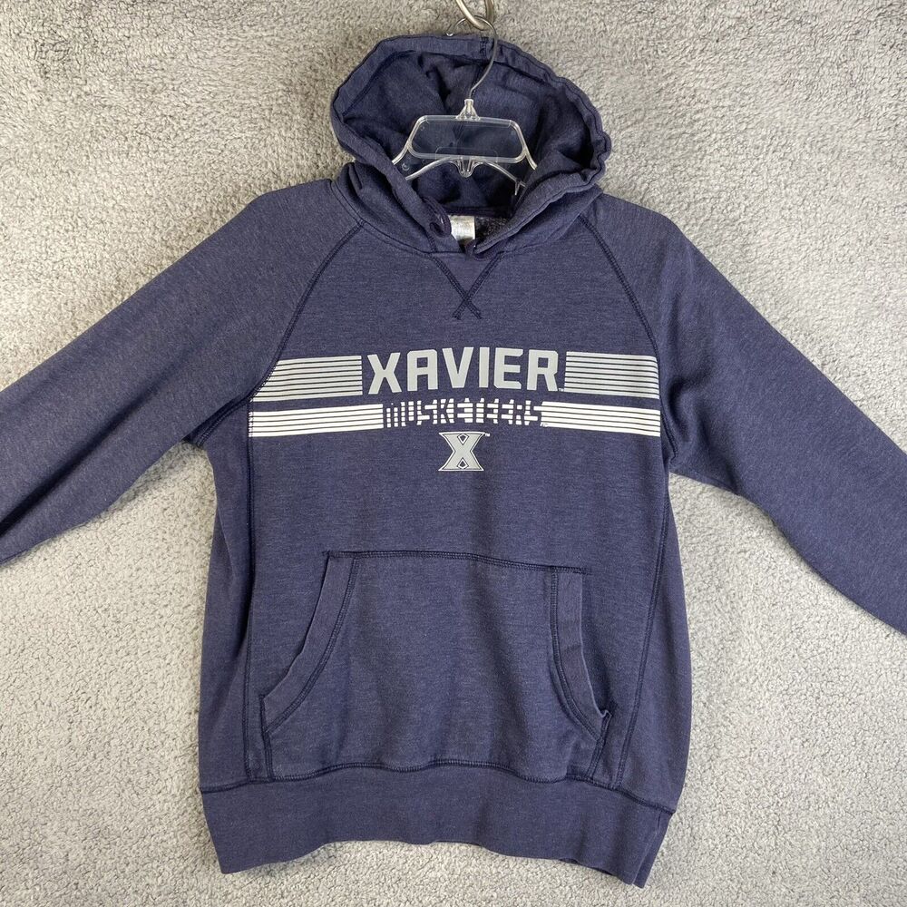 Xavier University Hoodie Blue Size Medium Musketeers